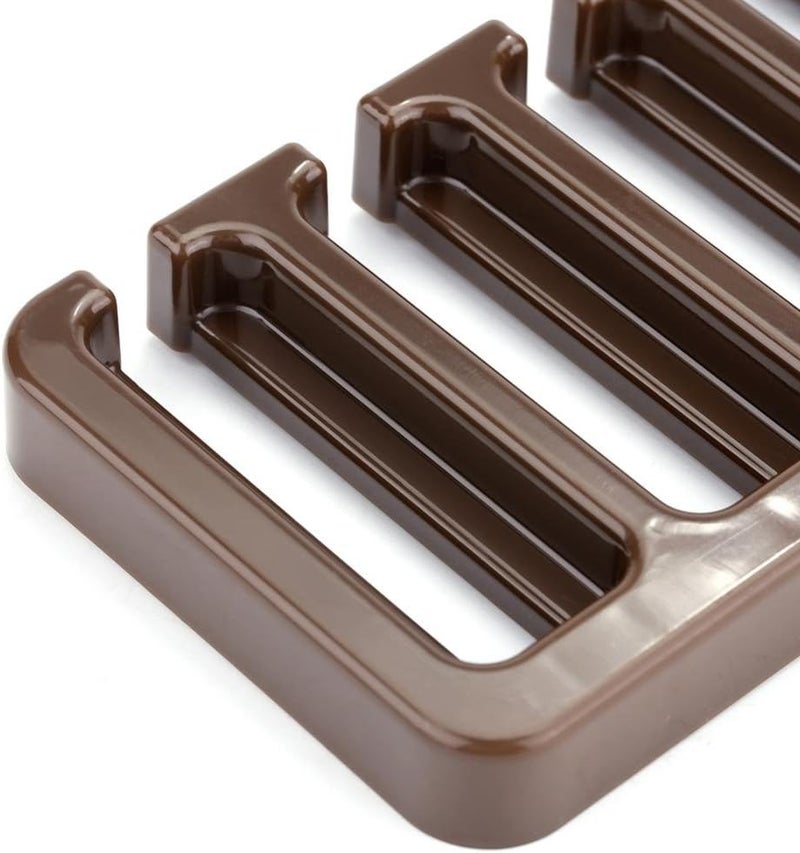 woobles Belt Rack Organizer, Sturdy Plastic Tie Belt Scarf Save Space Hanger Belt with Metal Hook for Closet Wardrobe 10 Slot(#2) - Image 4
